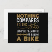 Carte Postale Vélo - Rien ne compare monter à vélo (Devant / Derrière)