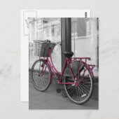 Carte Postale Vélo rose (Devant / Derrière)