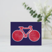 Carte Postale vélo rouge (Debout devant)