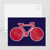 Carte Postale vélo rouge (Devant / Derrière)