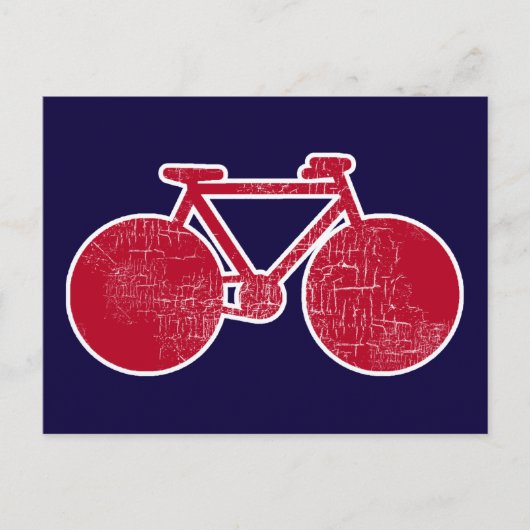 Carte Postale vélo rouge (Devant)