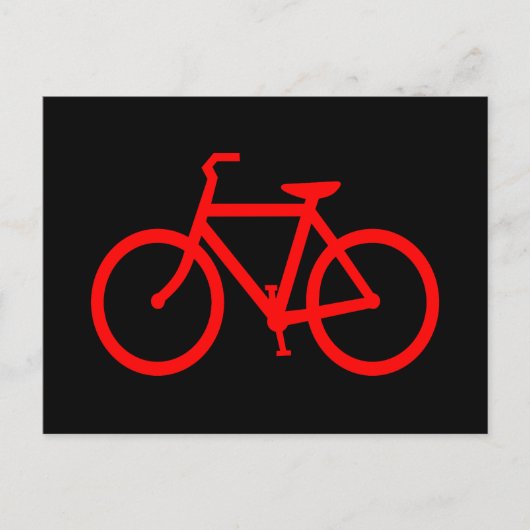 Carte Postale Vélo Rouge (Devant)