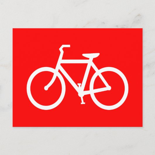 Carte Postale Vélo rouge et blanc (Devant)