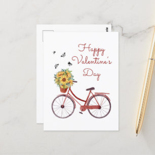 Carte Postale Vélo rouge Valentine