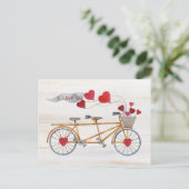 Carte Postale Vélo Rustique Valentine Construite Pour Deux (Debout devant)
