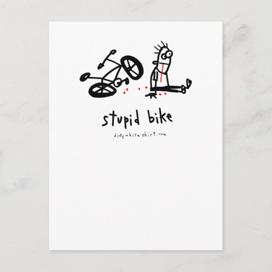 Carte Postale Vélo Stupide (Devant)