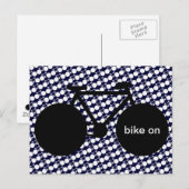 Carte Postale vélo sur image noire (Devant / Derrière)