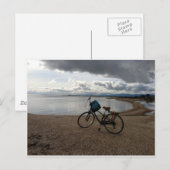 Carte Postale Vélo sur la plage (Devant / Derrière)