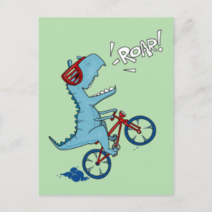 Carte Postale Vélo T-Rex Roar