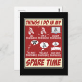 Carte Postale Vélo tout terrain drôle humour MTB cyclisme (Devant / Derrière)