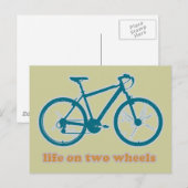 Carte Postale vélo. vélo / vélo agréable (Devant / Derrière)