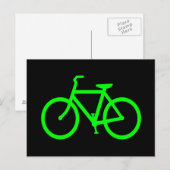 Carte Postale Vélo Vert Citron (Devant / Derrière)