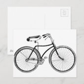 Carte Postale Vélo vintage (Devant / Derrière)