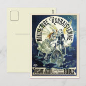 Carte Postale Vélo vintage Art nouveau (Devant / Derrière)