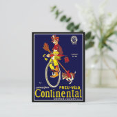 Carte postale : Vélo Vintage Publicité : Continent (Debout devant)