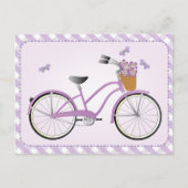 Carte Postale Vélo violet avec points (Devant)