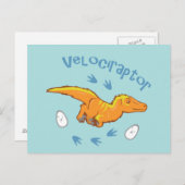 Carte Postale Velociraptor mou (Devant / Derrière)