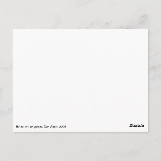 Carte postale Vélos (Dos)