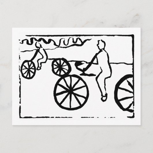 Carte postale Vélos (Devant)