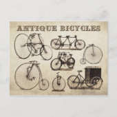 Carte Postale Vélos anciens (Vélocipedes) (Devant)