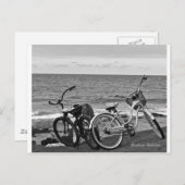 Carte Postale Vélos au bord de la mer (Devant / Derrière)