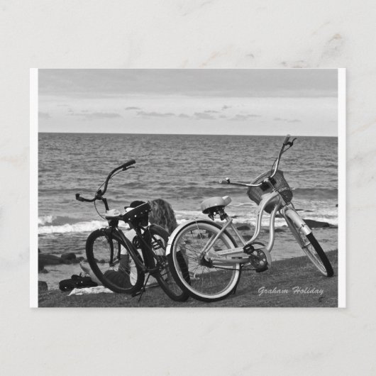 Carte Postale Vélos au bord de la mer (Devant)
