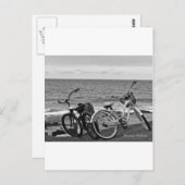 Carte Postale Vélos au bord de la mer (Devant / Derrière)