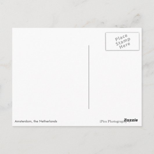 Carte Postale Vélos au coucher du soleil à Amsterdam (Dos)