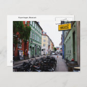 Carte Postale Vélos dans la rue Old Copenhagen (Devant / Derrière)