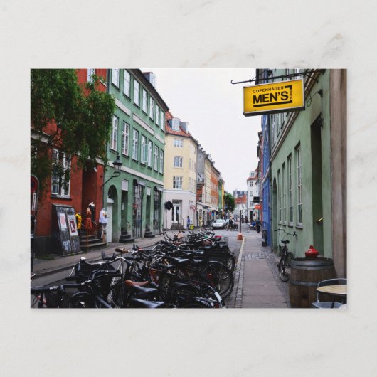 Carte Postale Vélos dans la rue Old Copenhagen (Devant)