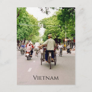 Carte Postale vélos de rue vietnam
