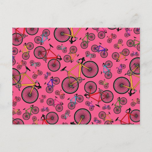 Carte Postale Vélos roses (Devant)
