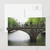 Carte Postale Vélos sur Amsterdam Bridge PostCard (Devant / Derrière)