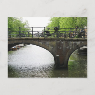 Carte Postale Vélos sur Amsterdam Bridge PostCard