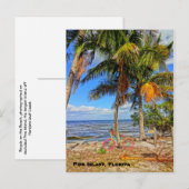 Carte Postale Vélos sur la plage - Pine Island Florida (Devant / Derrière)