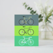 Carte Postale Vélos - Vert (Debout devant)