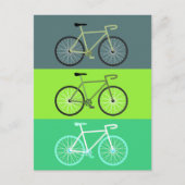 Carte Postale Vélos - Vert (Devant)