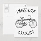 Carte Postale vélos vintage (Devant / Derrière)