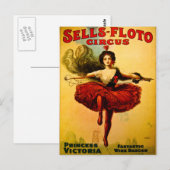 Carte Postale Vend Floto Wire Dancer Cirque Princesse Victoria (Devant / Derrière)