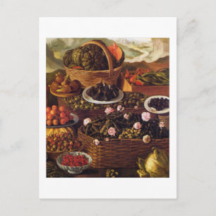 Carte Postale Vendeur de fruits en détail frontière blanche Vinc