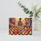 Carte Postale Vendeur d'épices marocain à Marrakech (Debout devant)