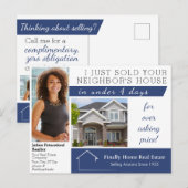 Carte Postale Vendeur Immobilier Moderne Mailler Marketing Immob (Devant / Derrière)