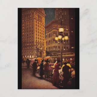 Carte Postale Vendeurs de fleurs près du Call Building