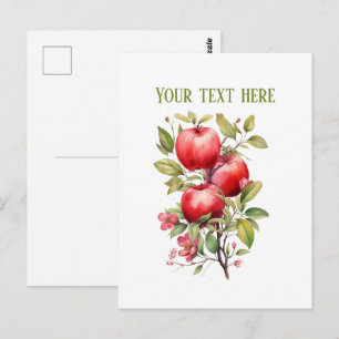 Carte Postale Vendeurs de pommes mignons personnalisables