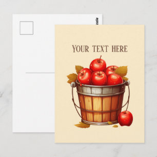 Carte Postale Vendeurs de pommes mignons personnalisables 