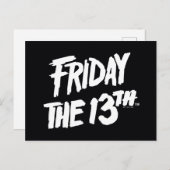 Carte Postale Vendredi 13 | Logo empilé peint (Devant / Derrière)