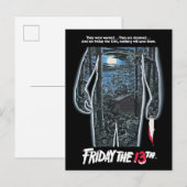Carte Postale Vendredi 13 | Silhouette Camp Art théâtral (Devant / Derrière)