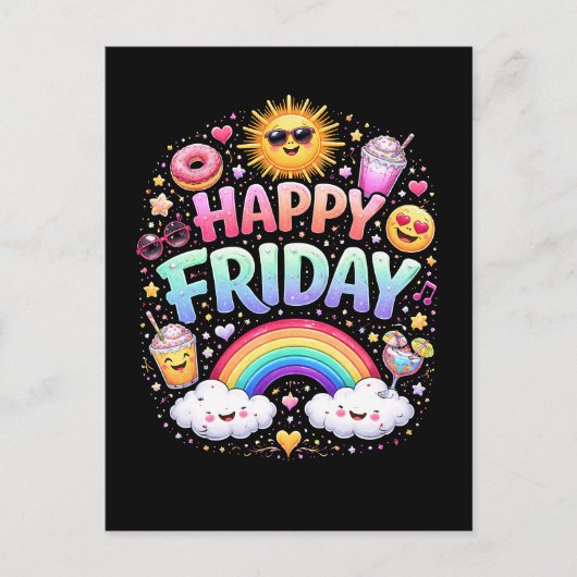 Carte Postale Vendredi heureux (Devant)