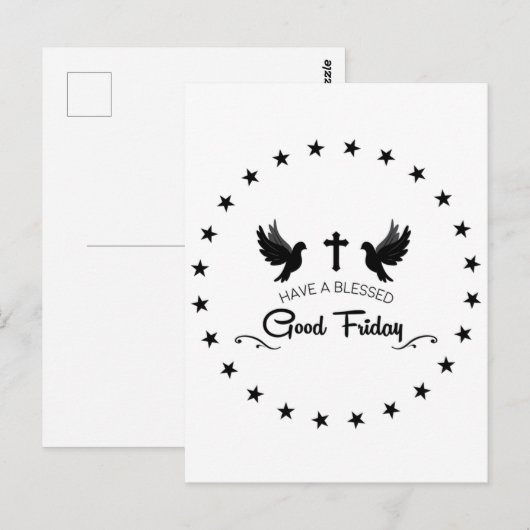 Carte Postale Vendredi saint (Devant / Derrière)