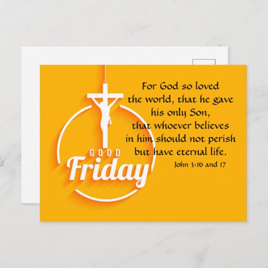 Carte postale Vendredi Saint (Devant / Derrière)